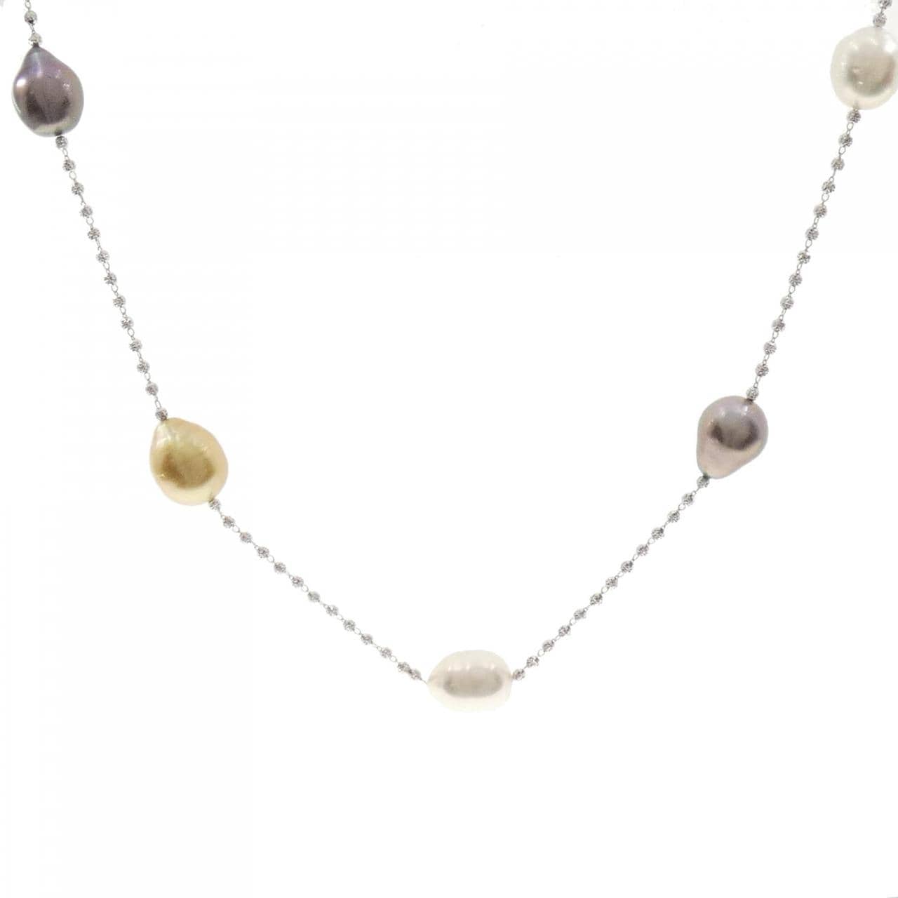 K18WG White Butterfly Pearl necklace