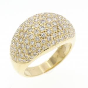 K18YG パヴェ ダイヤモンド リング 1.50CT
