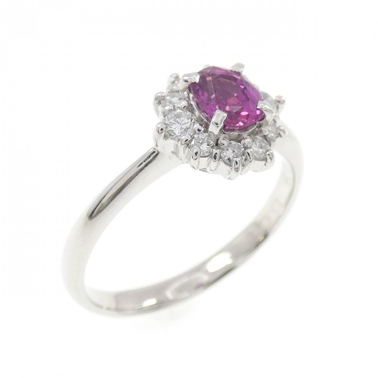 PT900 非加熱 ルビー リング 0.53CT ビルマ産