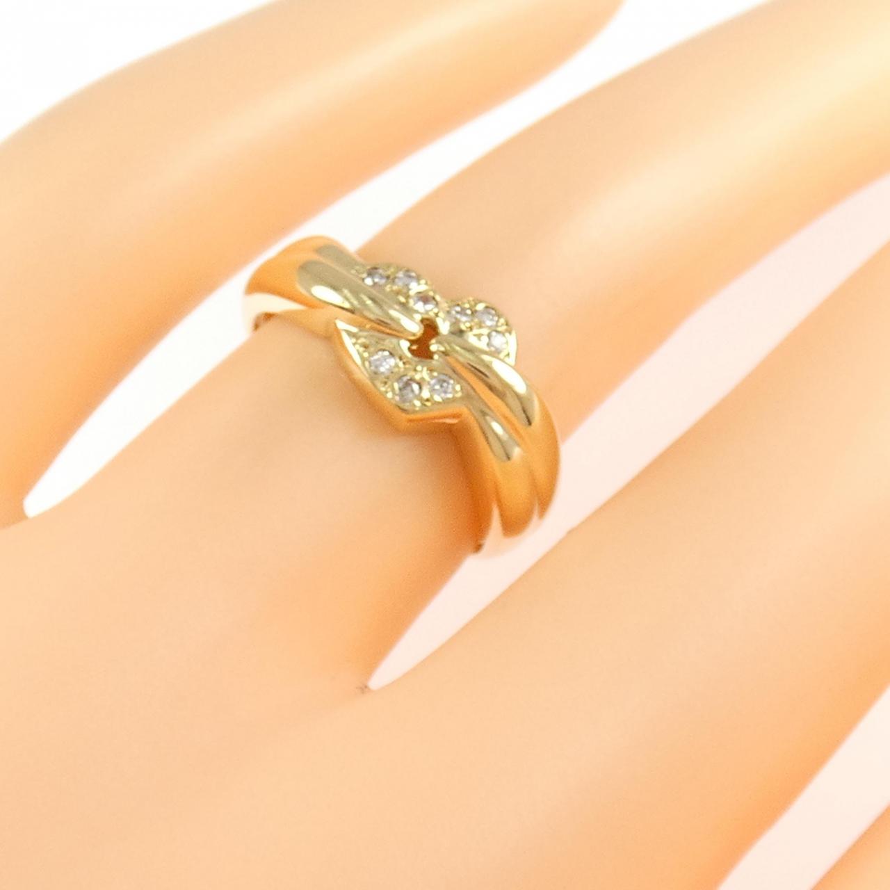 K18YG ハート ダイヤモンド リング 0.07CT