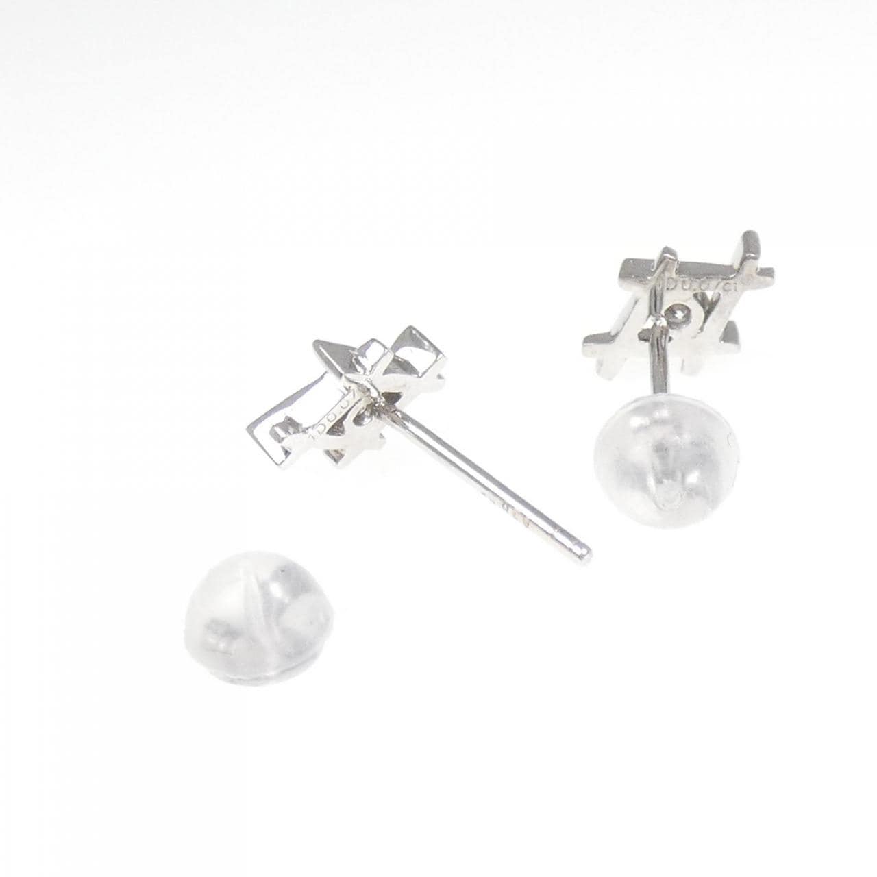 K18WG ダイヤモンド ピアス 0.14CT