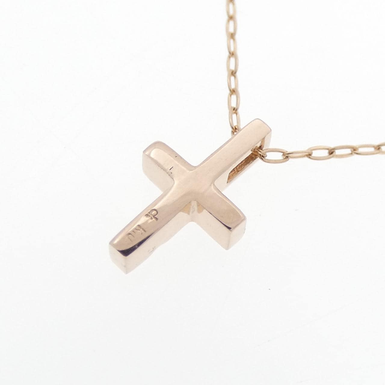 K10PG クロス ダイヤモンド ネックレス