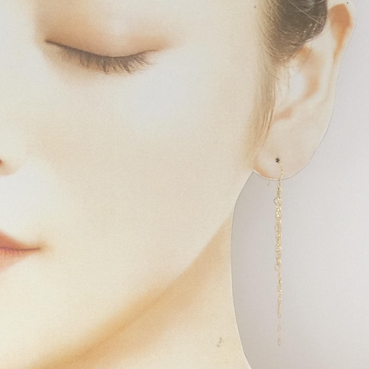 K18YG ハート ピアス