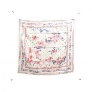 エルメス LES MUSTANGS CARRE HARBLE SILK 004274S スカーフ