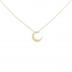 K18YG ムーン ダイヤモンド ネックレス 0.04CT