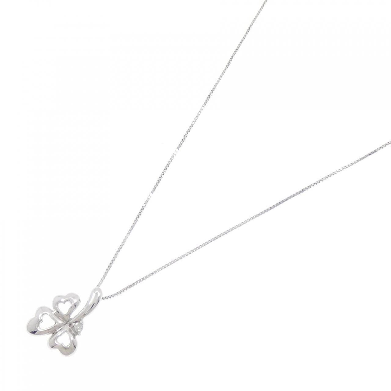 K10WG 三葉草鑽石項鍊 0.01CT