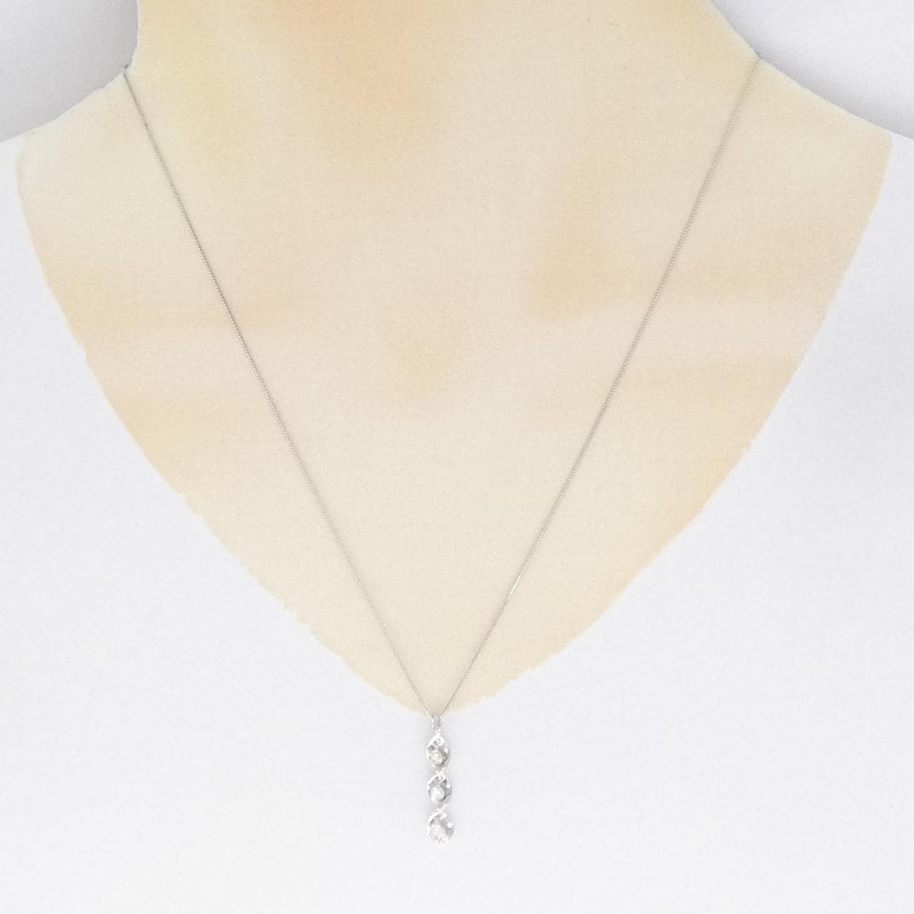K18WG ダイヤモンド ネックレス 0.30CT