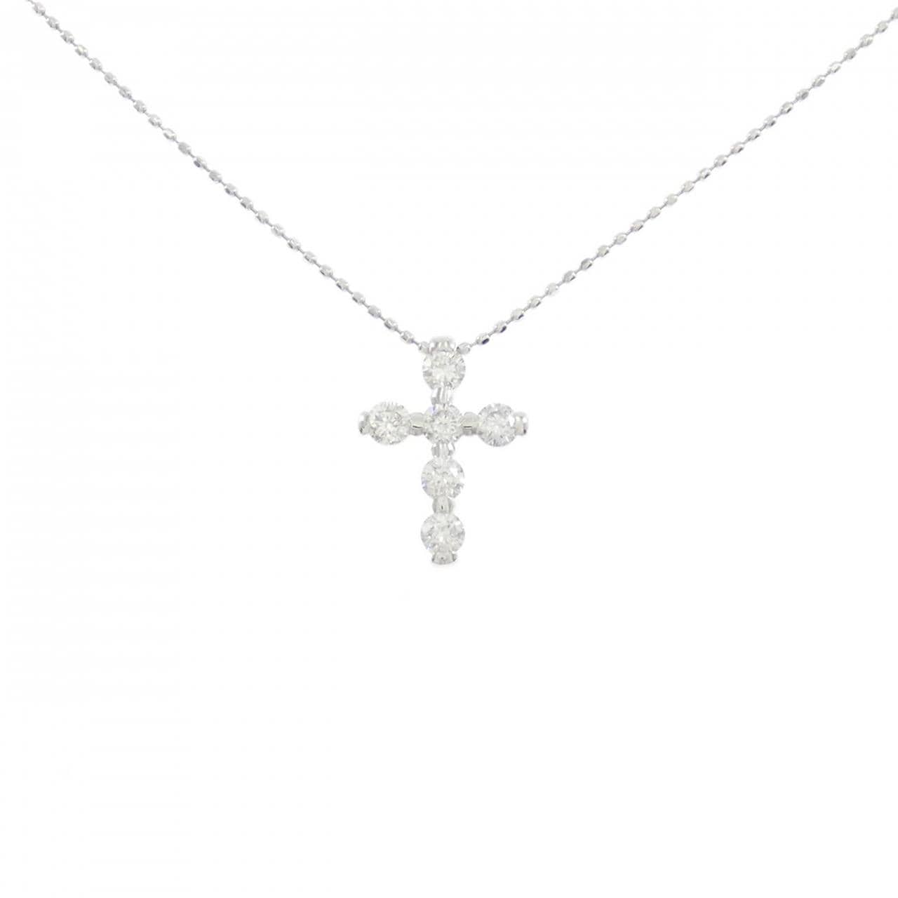 PT900/PT850 クロス ダイヤモンド ネックレス 0.50CT