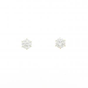 【リメイク】K18YG/ST ダイヤモンド ピアス 0.332CT 0.335CT E-F SI2 EXT-VG