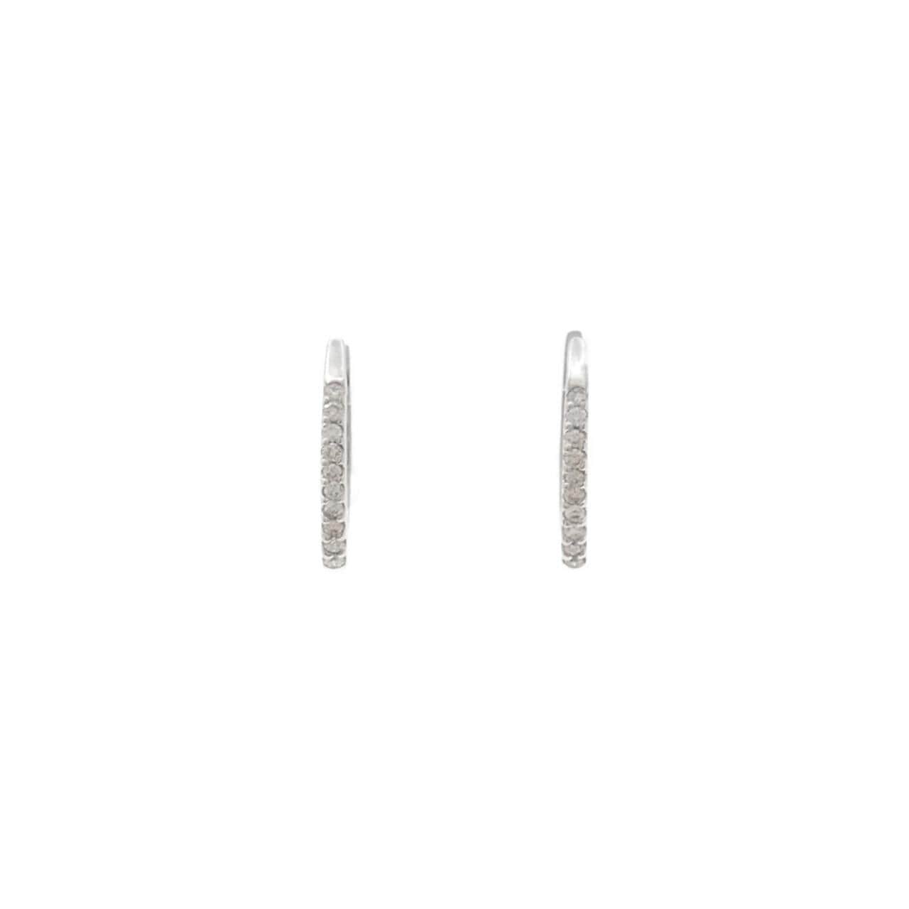 K18WG ダイヤモンド ピアス 0.14CT