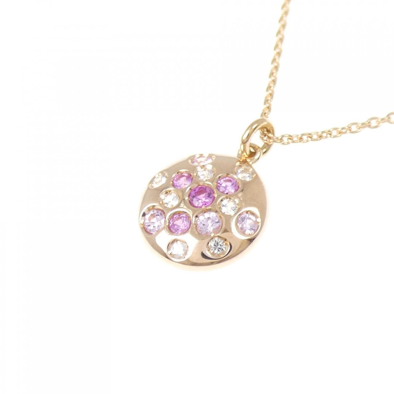 K18PG サファイヤ ネックレス 0.22CT