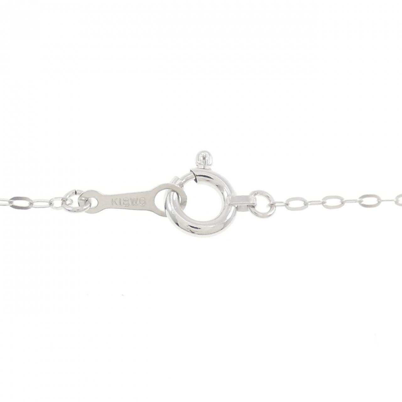 K18WG ソリティア ダイヤモンド ネックレス 0.50CT