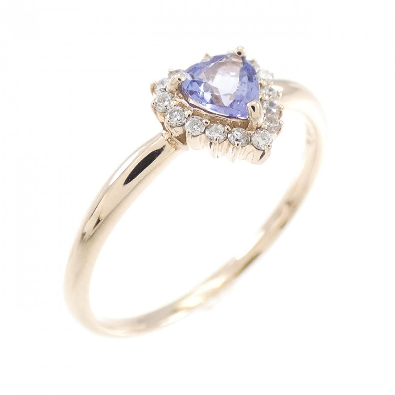 K10PG heart Tanzanite ring