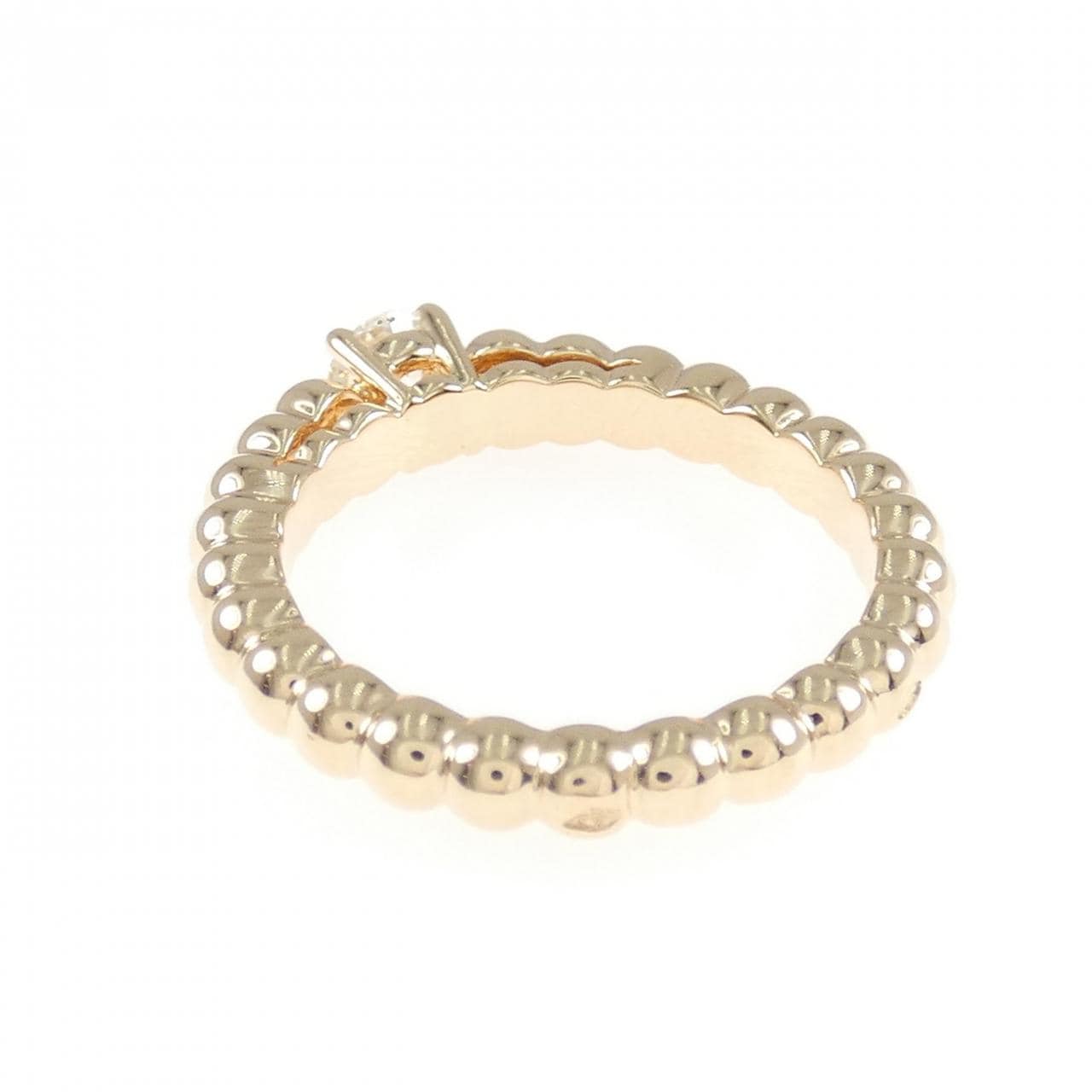 ヴァンクリーフ&アーペル ペルレ ソリティア リング 0.31CT E VVS2 EXT