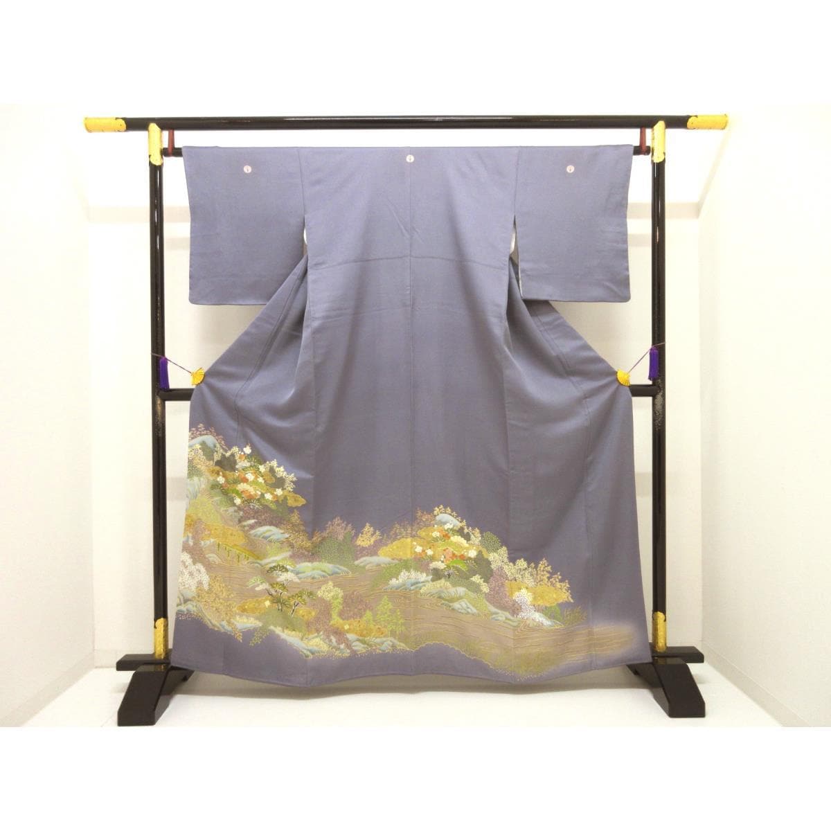 色留袖　丸に抱き茗荷　【千總】