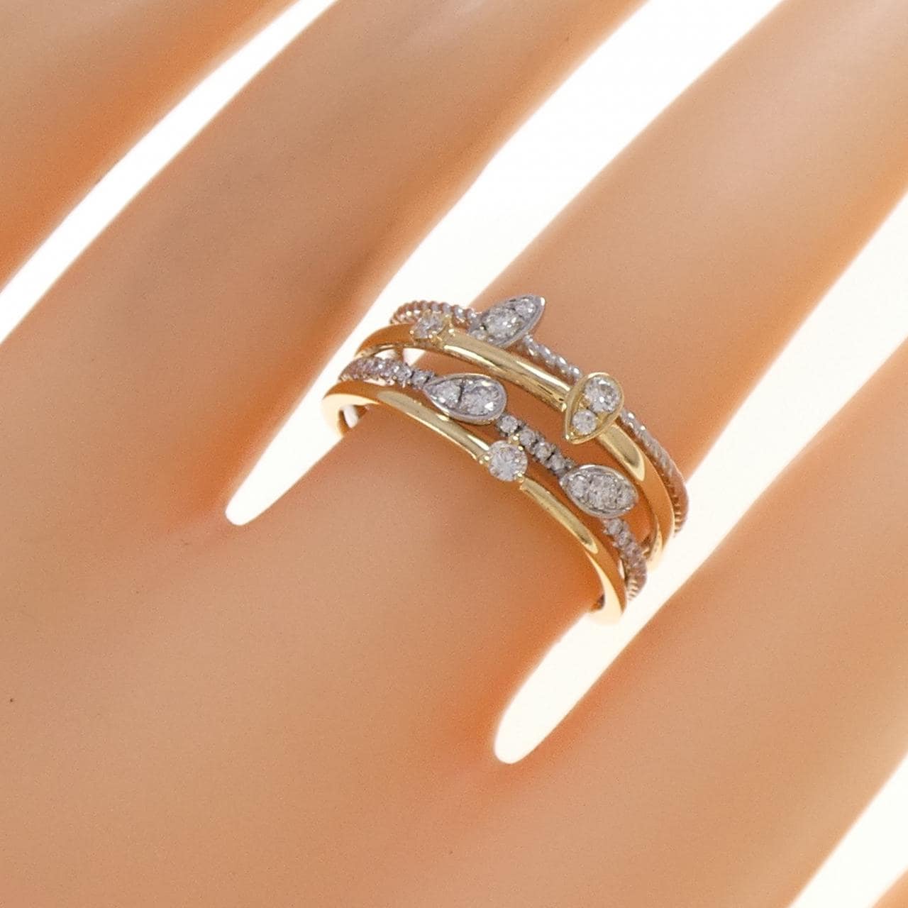 750WG/750YG ダイヤモンド リング 0.36CT