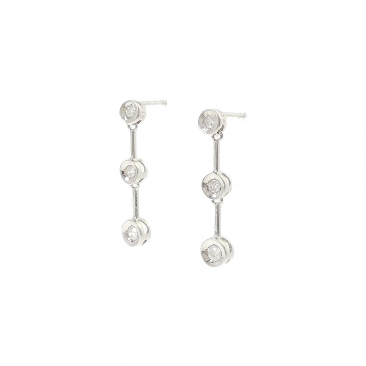 K14WG ダイヤモンド ピアス 0.20CT