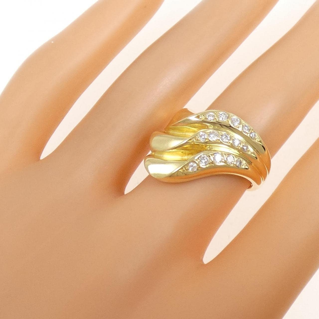 K18YG ダイヤモンド リング 0.29CT