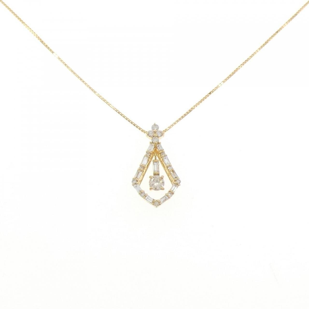 K18YG ダイヤモンド ネックレス 0.16CT