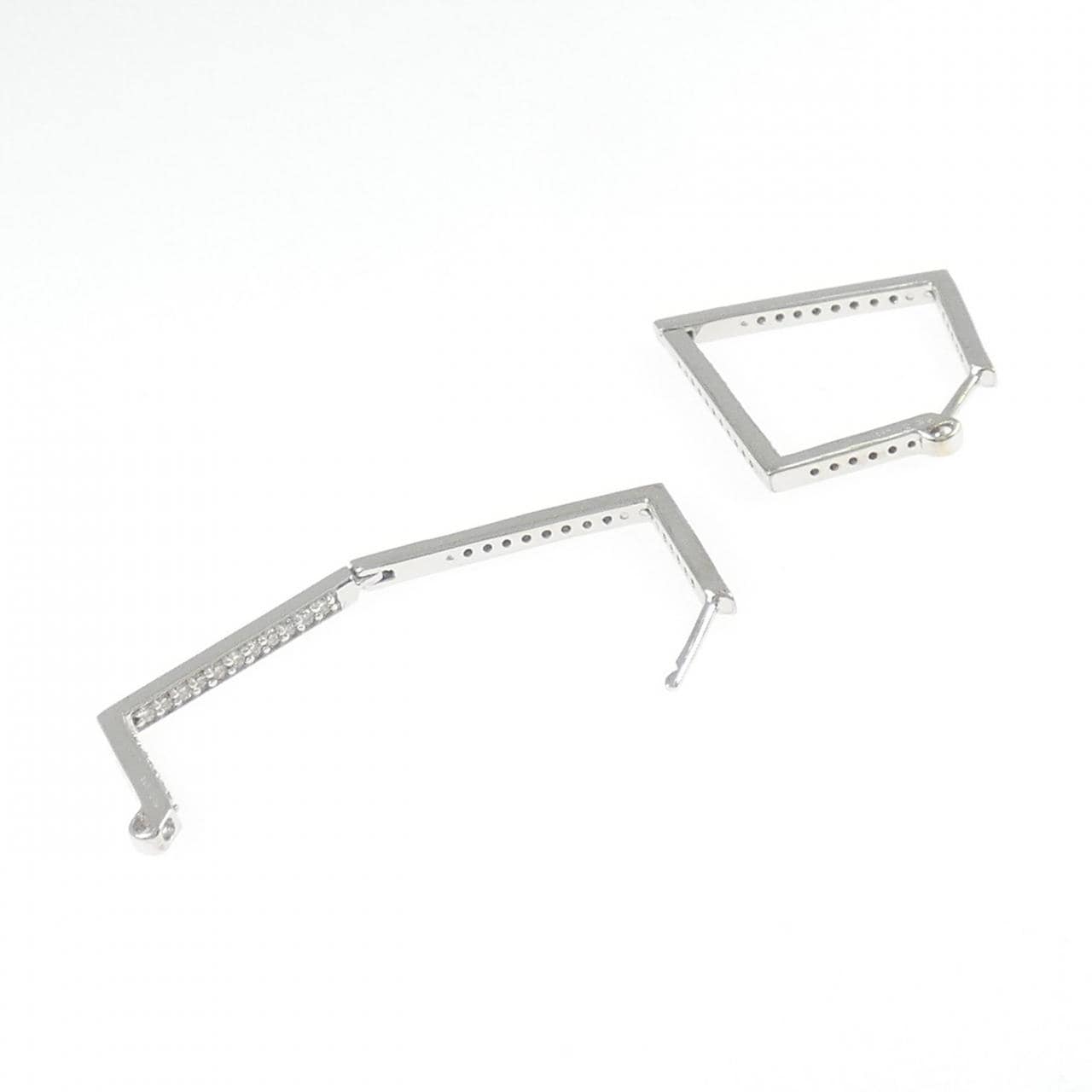 K18WG ダイヤモンド ピアス 0.46CT