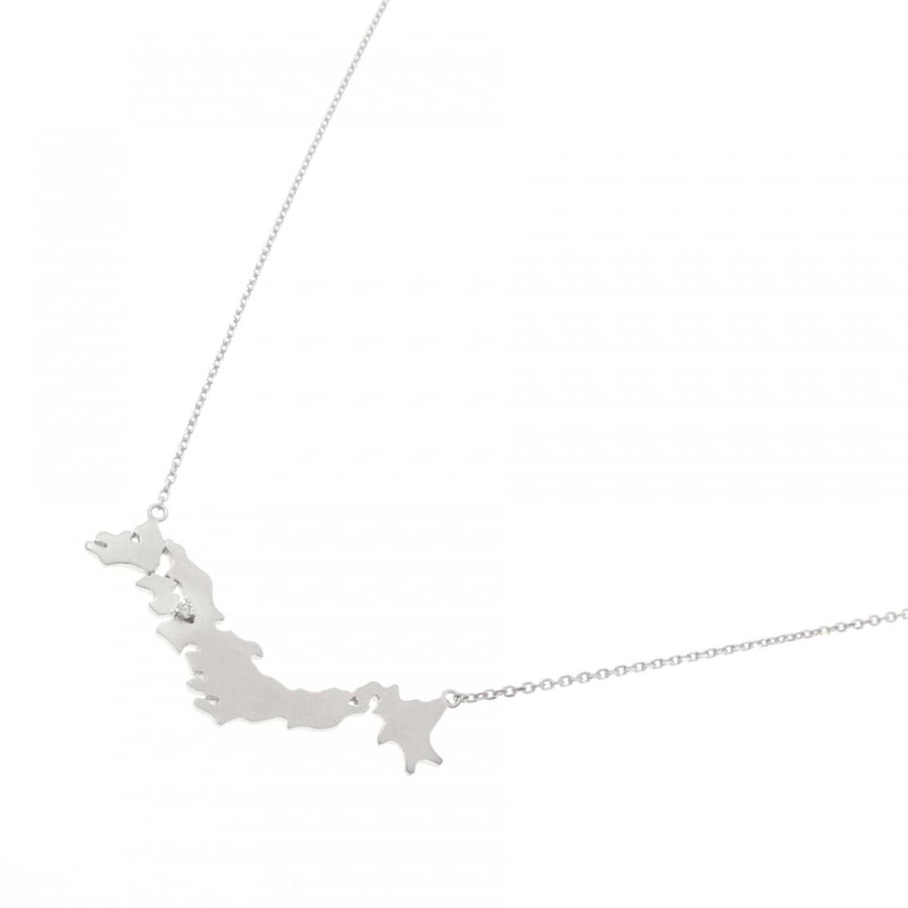 K18WG ダイヤモンド ネックレス 0.02CT