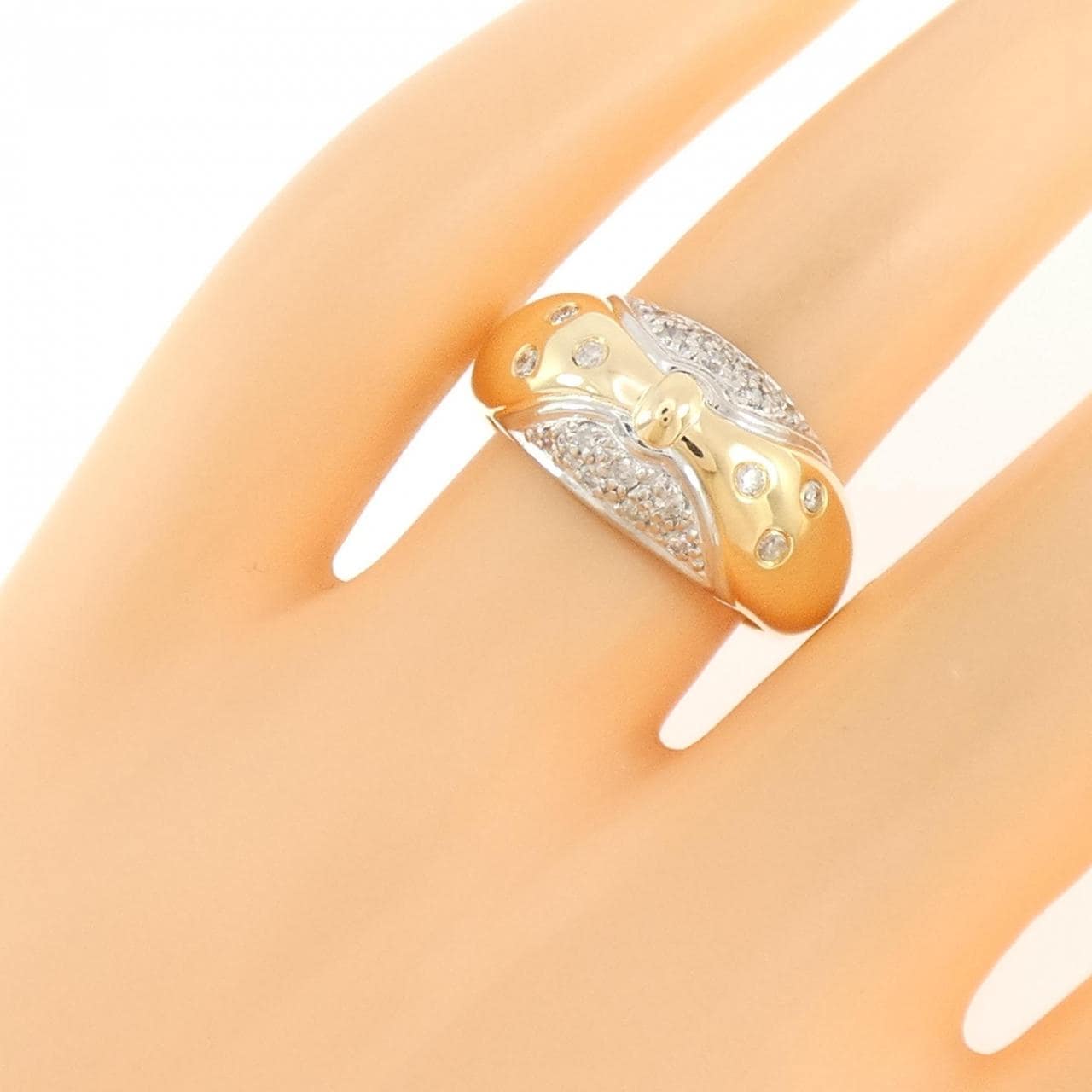 K18YG/K18WG ダイヤモンド リング 0.25CT