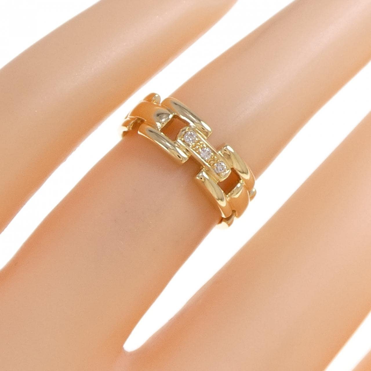 K18YG ダイヤモンド リング 0.03CT