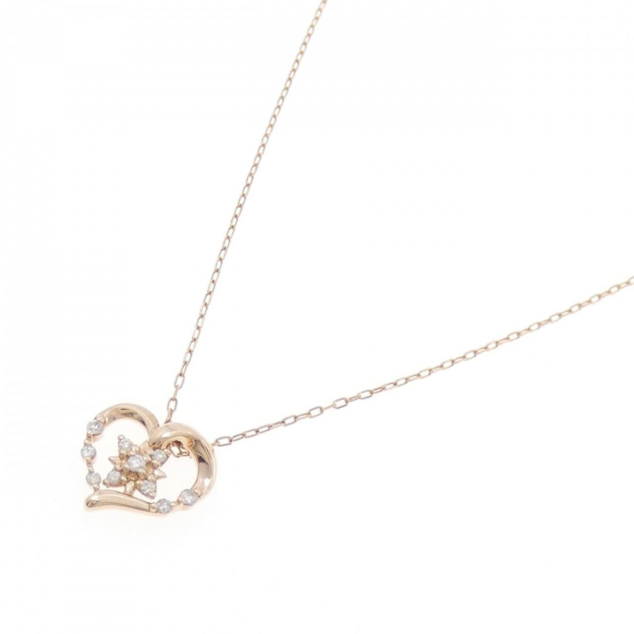 4゜C ハート ダイヤモンド ネックレス