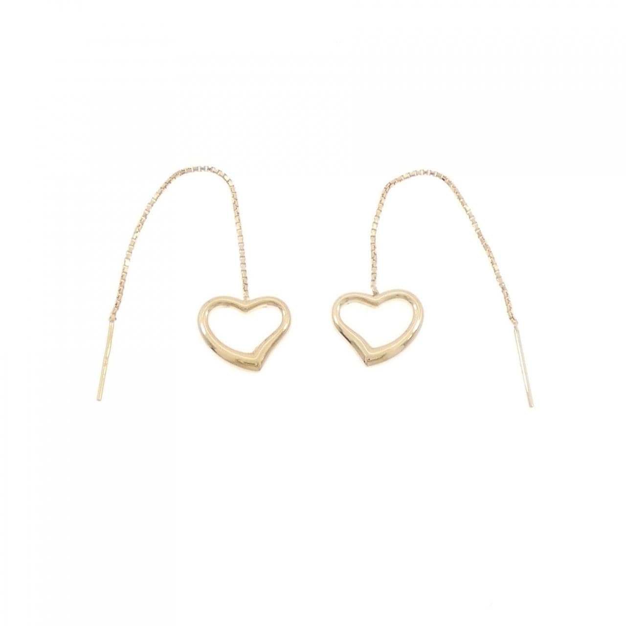 K18YG ハート ピアス