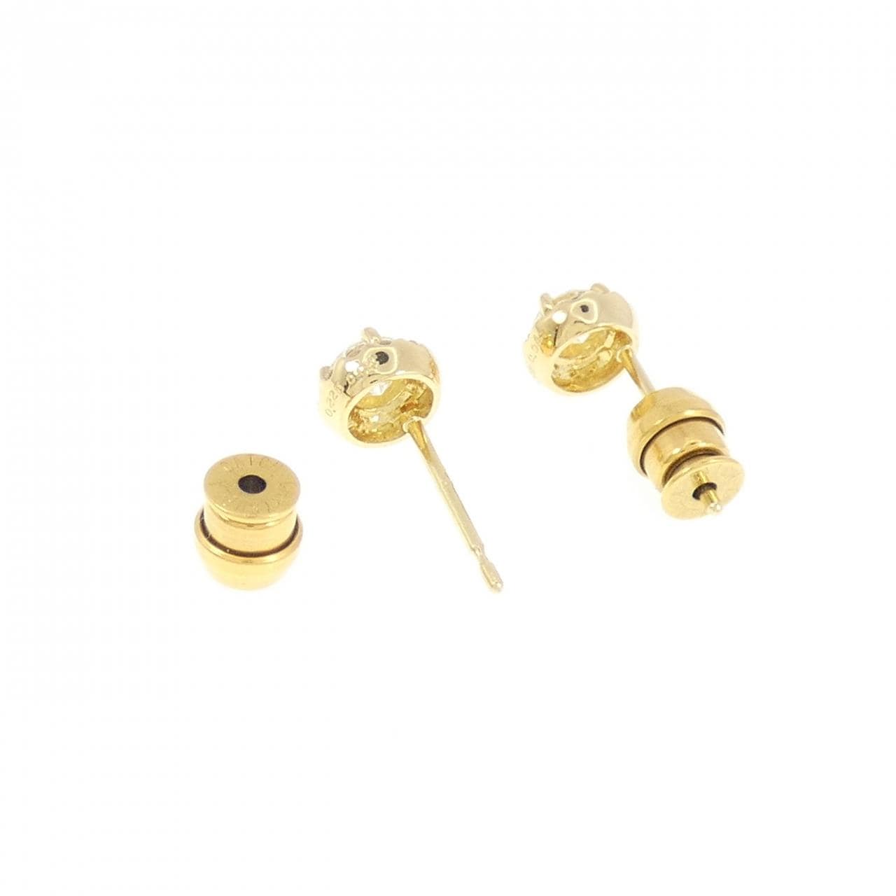 [Remake] K18YG/ST Diamond Earrings 0.225CT 0.237CT G VS1 Good