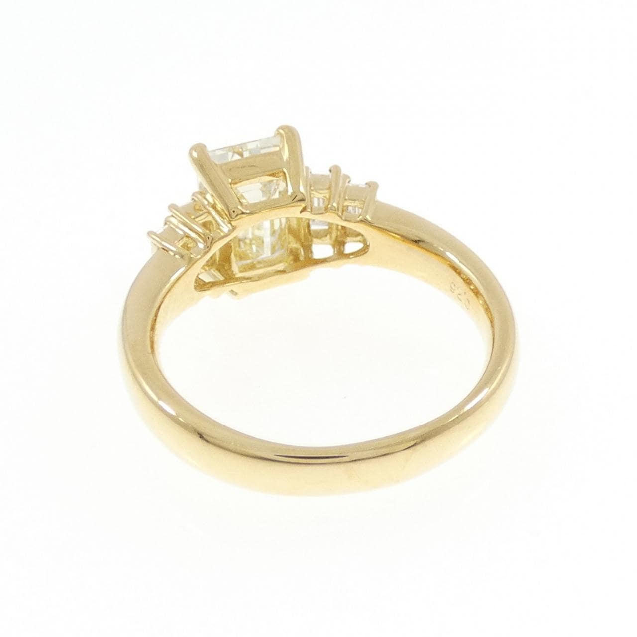 【リメイク】K18YG ダイヤモンド リング 1.548CT VLY SI1 エメラルドカット