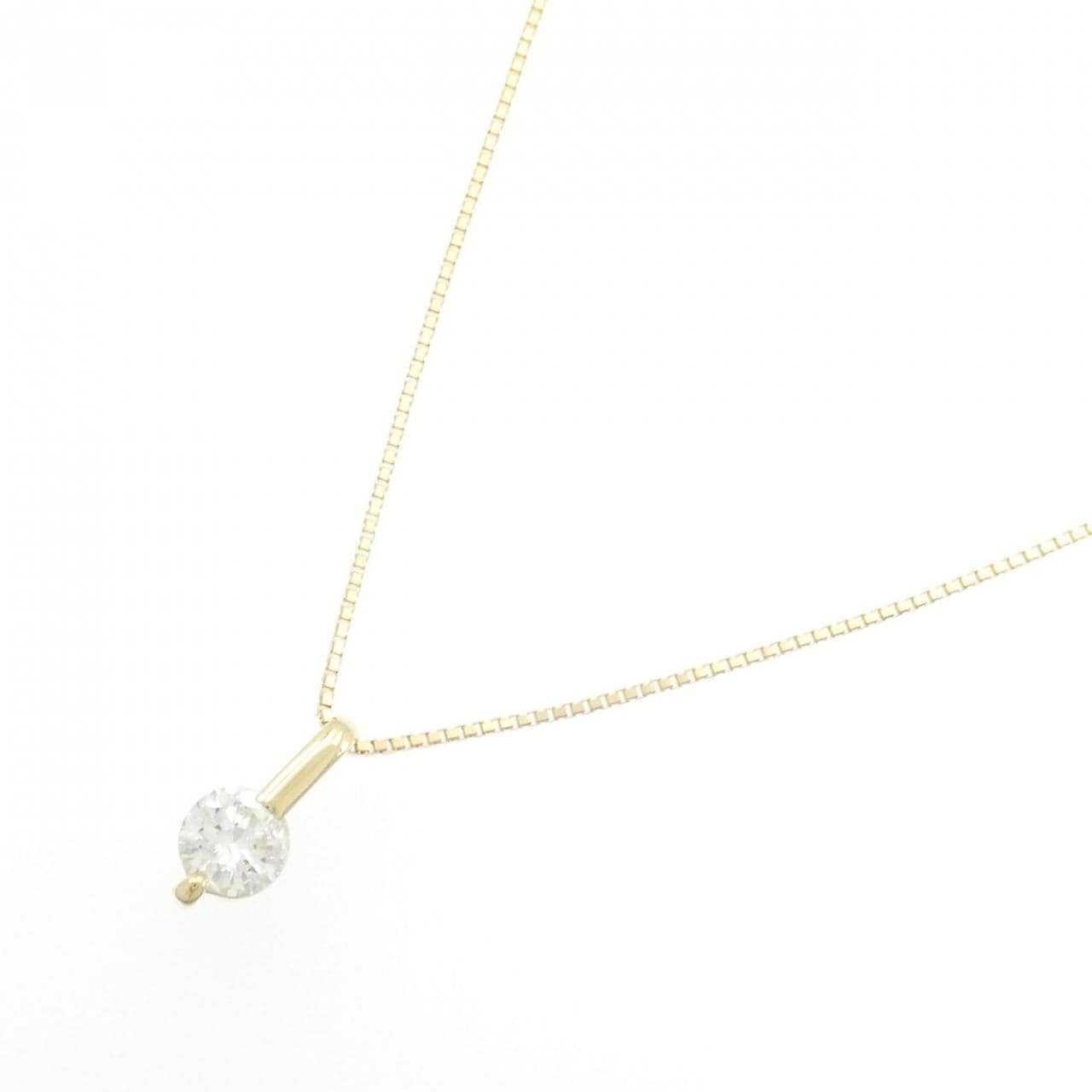 K18YG ソリティア ダイヤモンド ネックレス 0.52CT