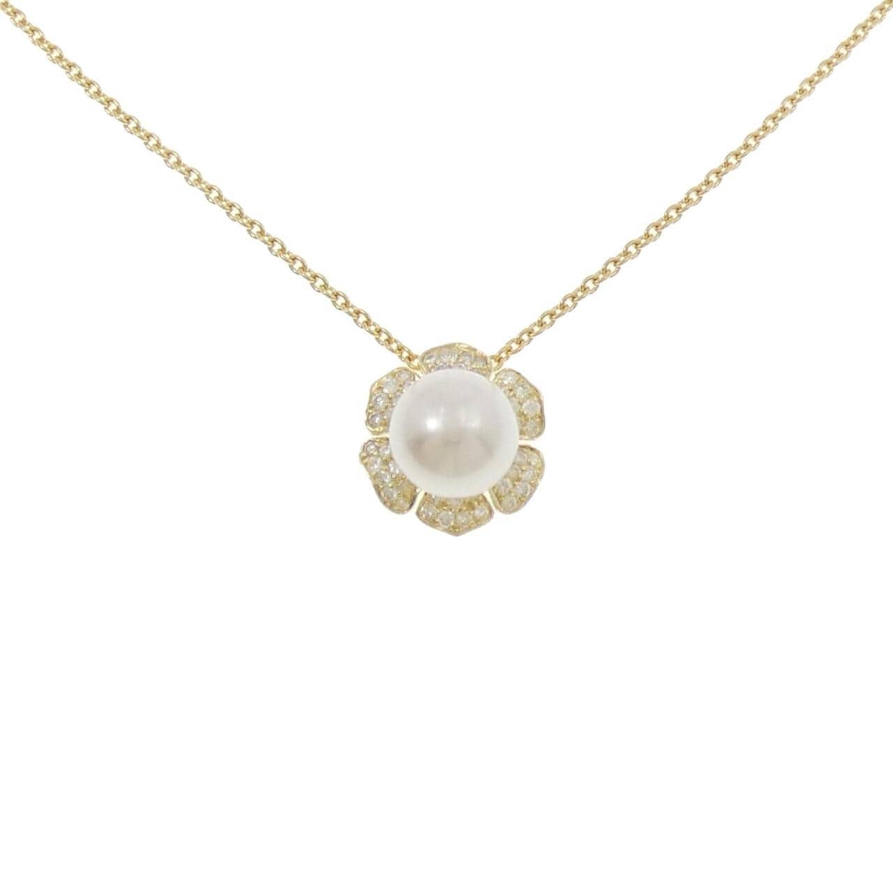 K18YG/750YG 白蝶パール ネックレス