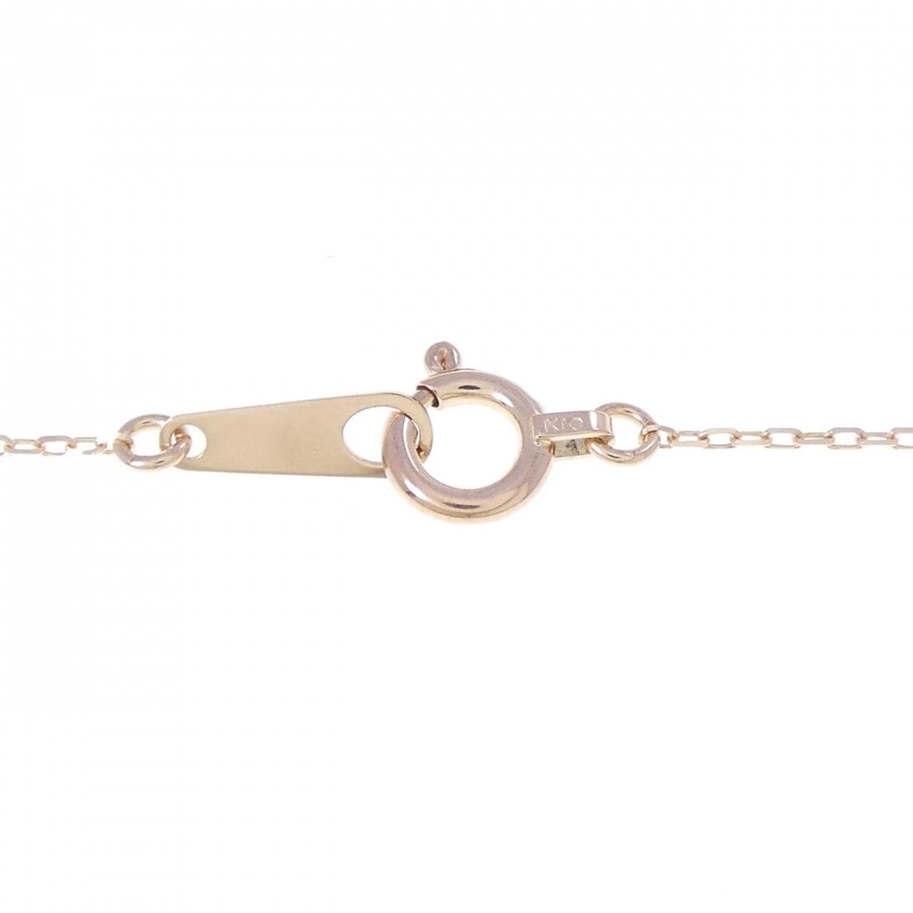 K10PG ハート ダイヤモンド ネックレス 0.03CT