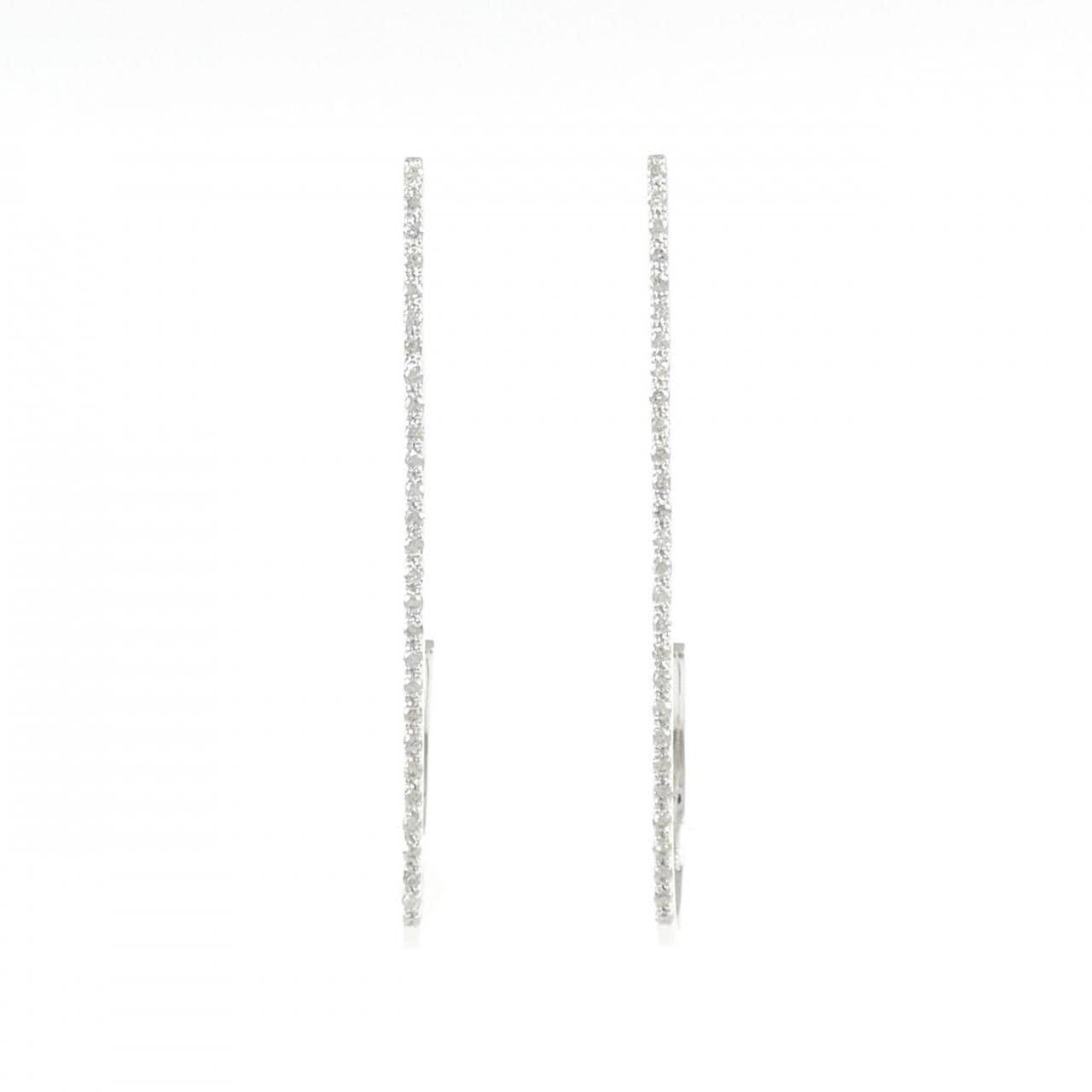K18WG ダイヤモンド ピアス 0.28CT