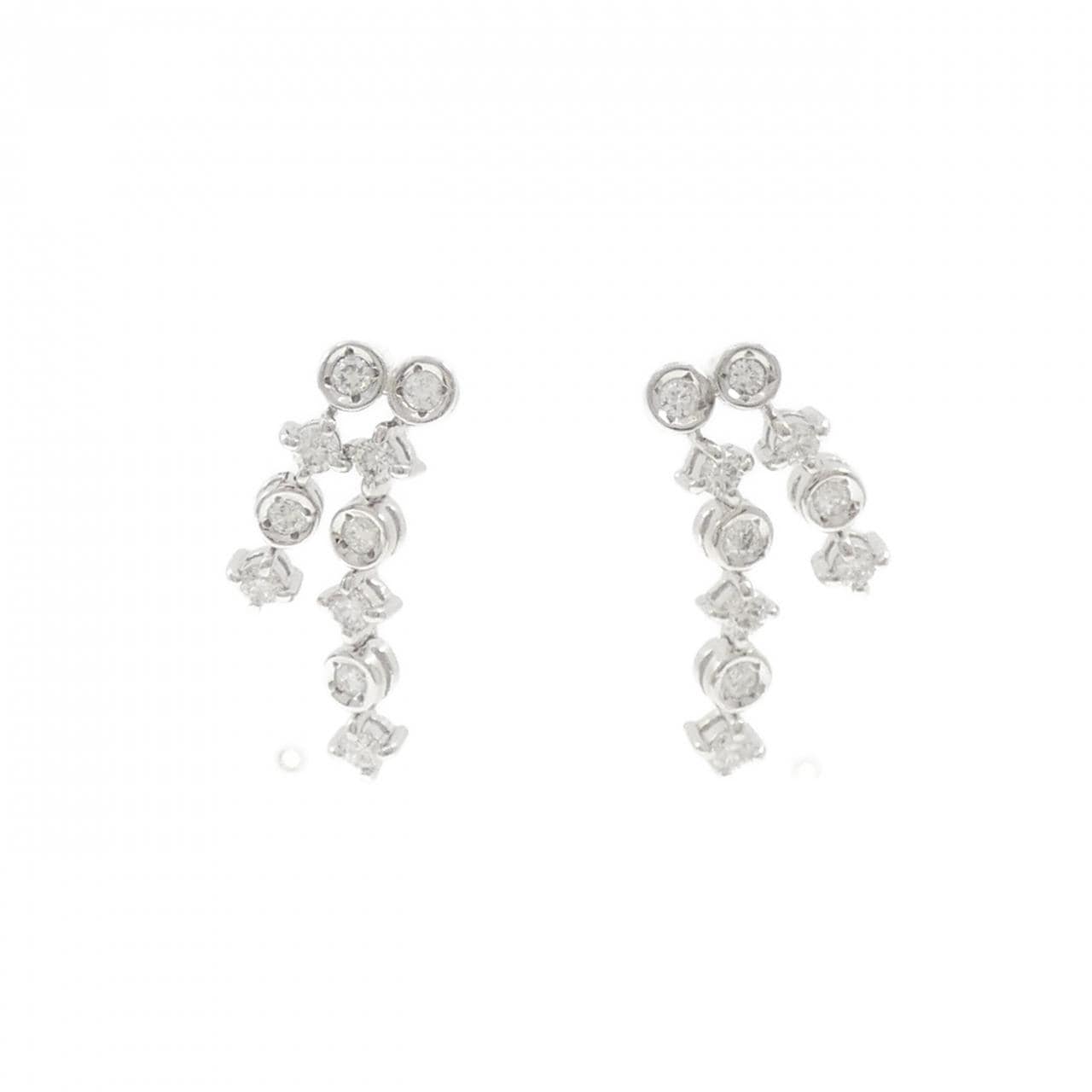 K18WG ダイヤモンド ピアス 1.00CT