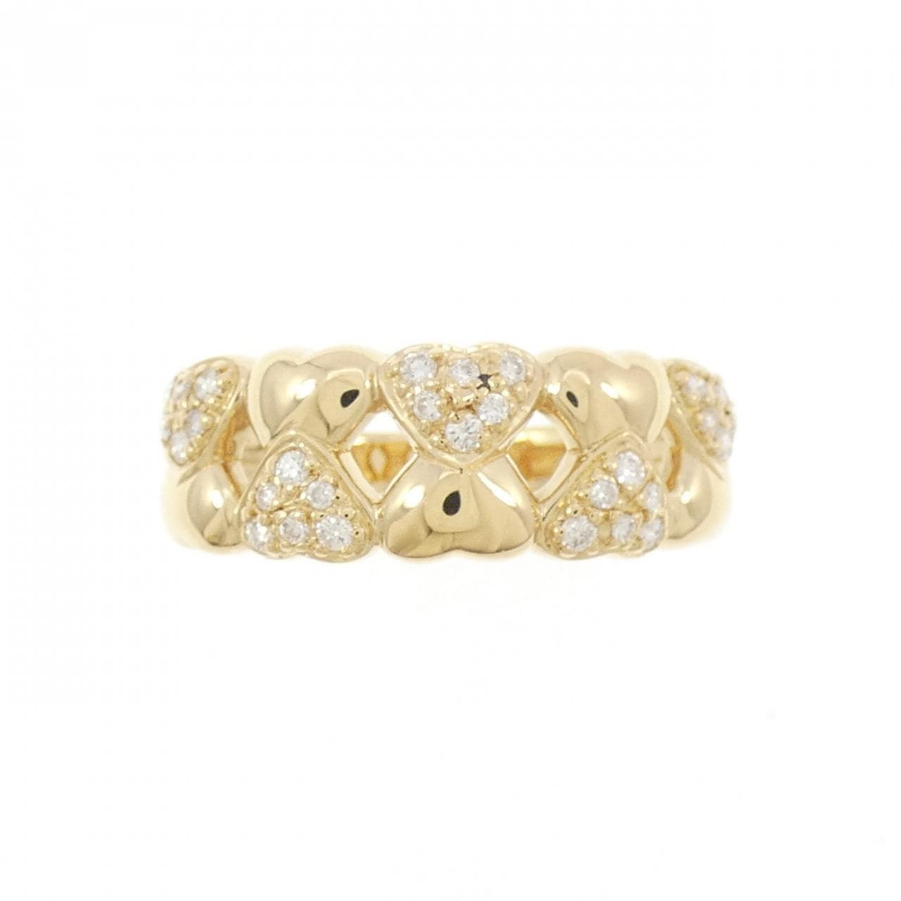 K18YG heart Diamond ring 0.22CT