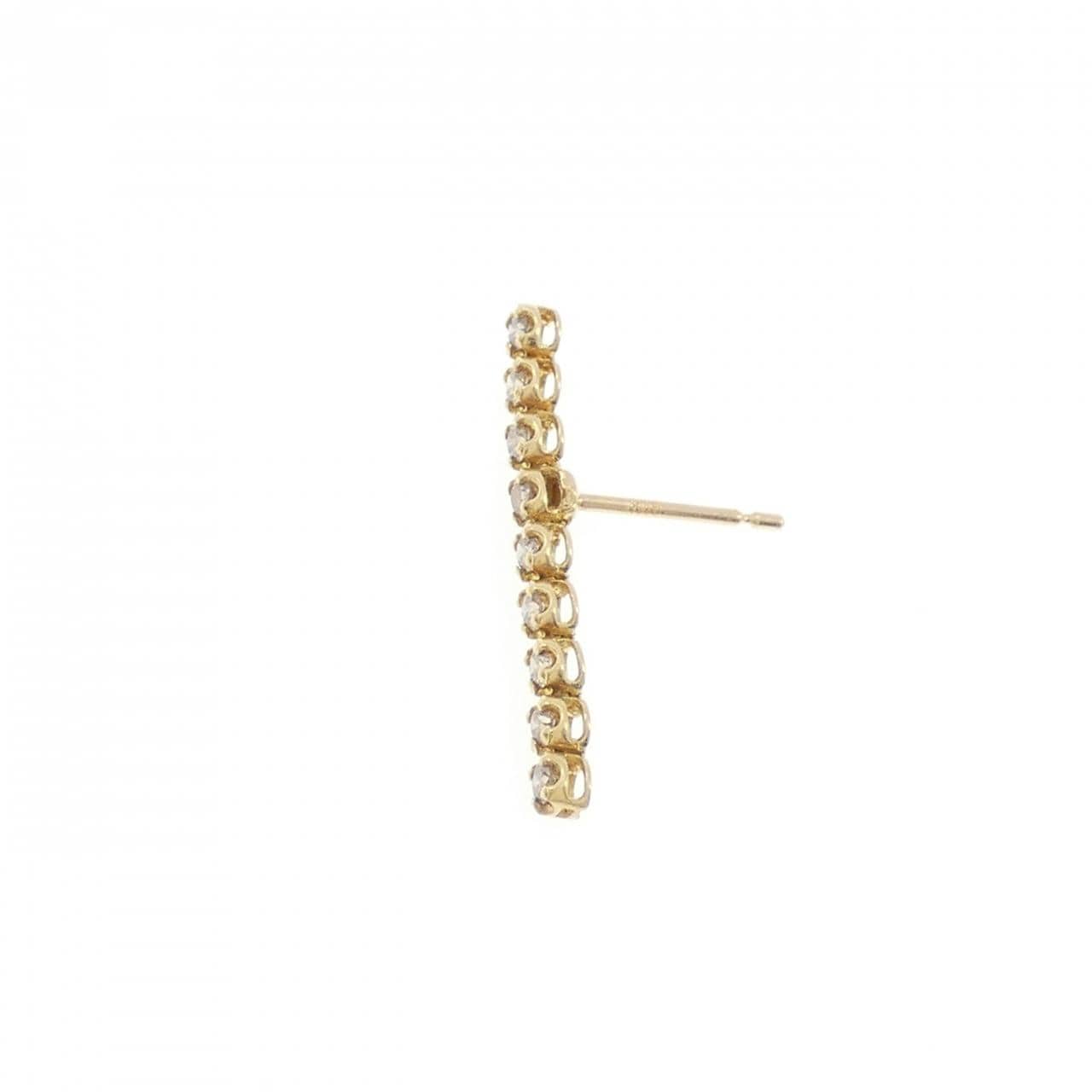 K18YG ダイヤモンド ピアス 0.17CT 片耳