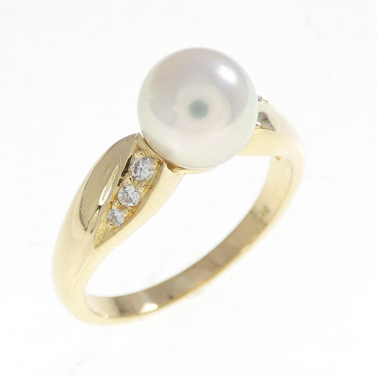 K18YG アコヤパール リング 6.9mm