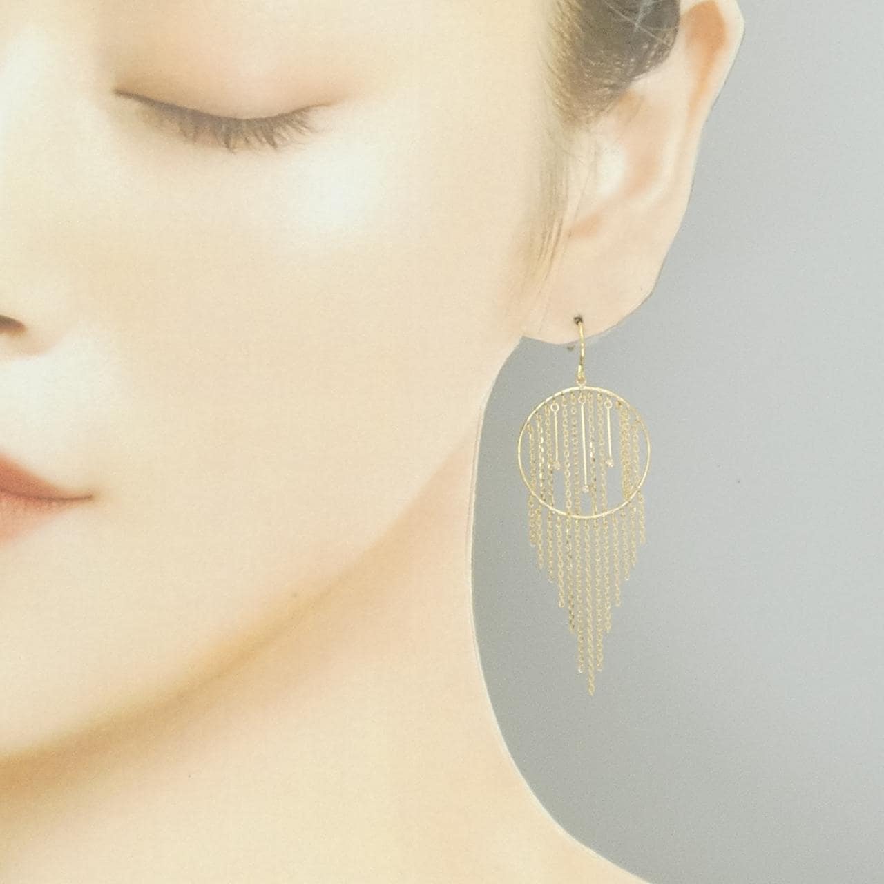 K18YG ダイヤモンド ピアス 0.06CT