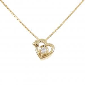 K18YG ハート ダイヤモンド ネックレス 0.10CT