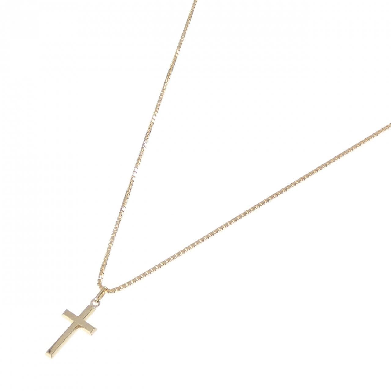 K18YG クロス ネックレス