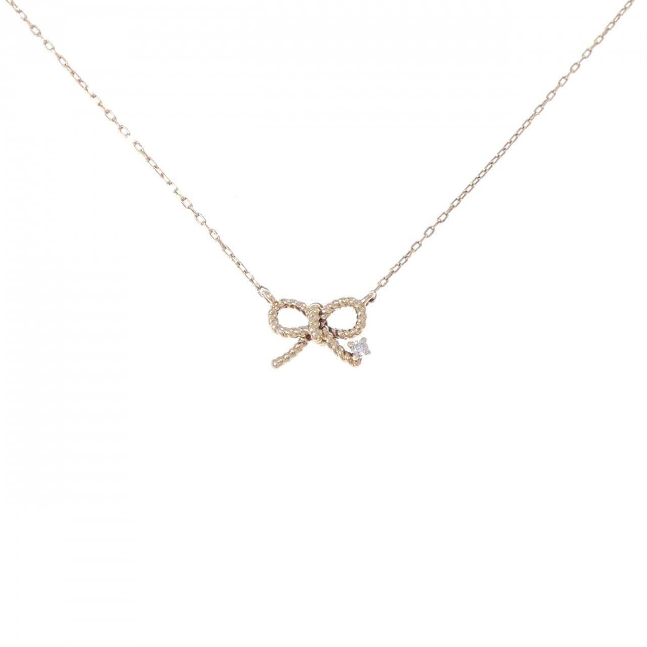 エテ リボン ダイヤモンド ネックレス