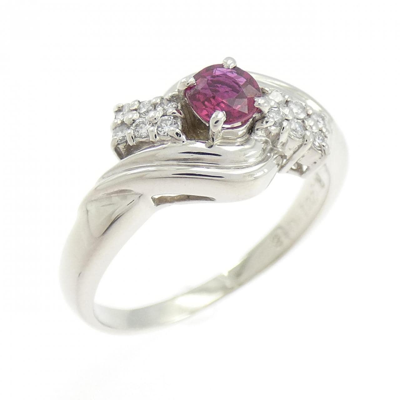 PT900 ルビー リング 0.28CT