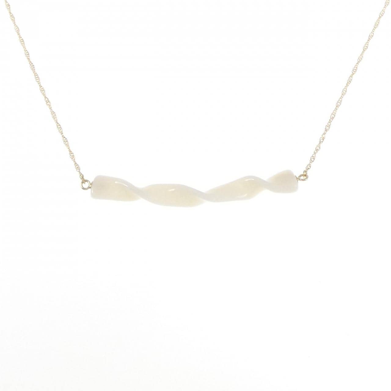K18YG coral necklace