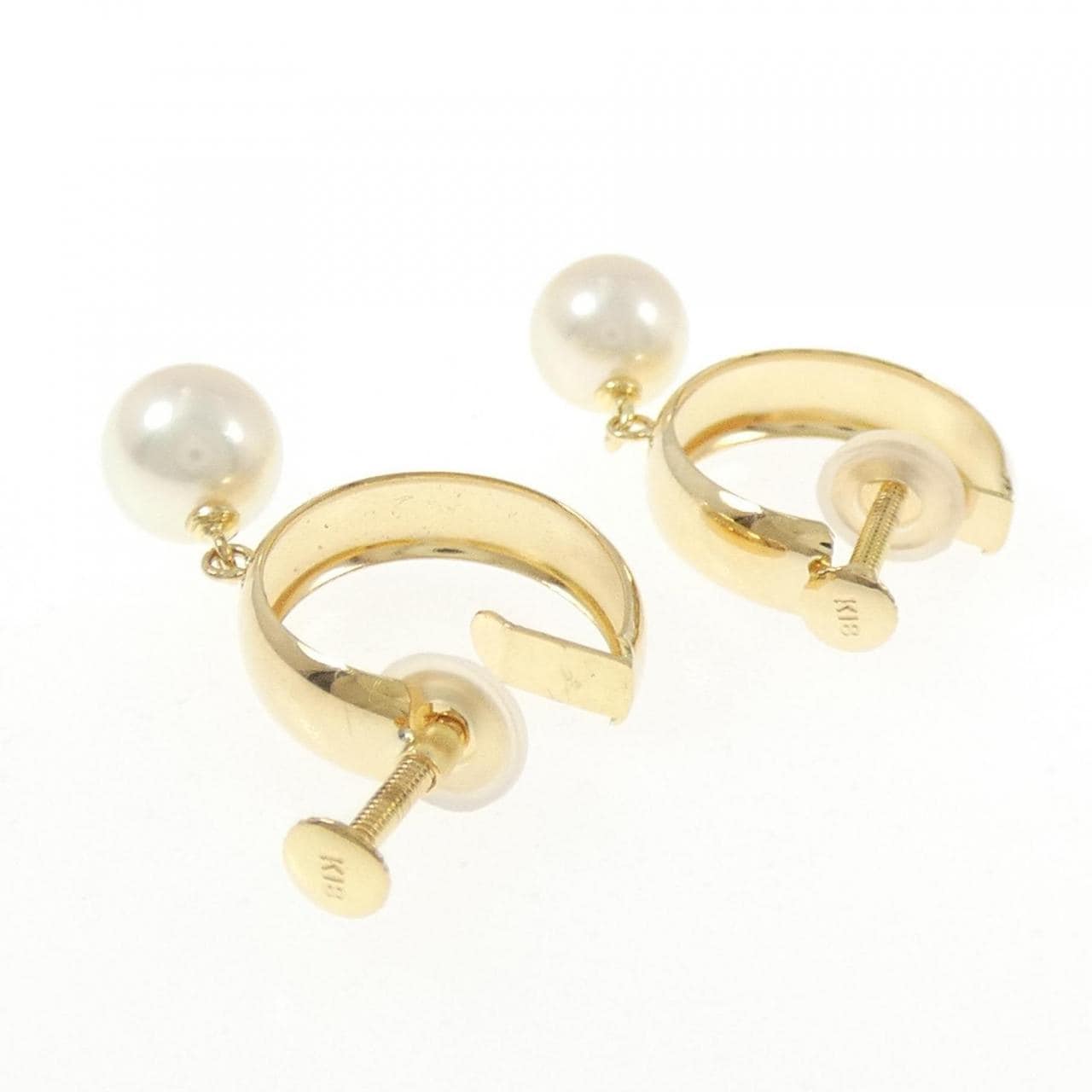 K18YG アコヤパール イヤリング 6.8mm