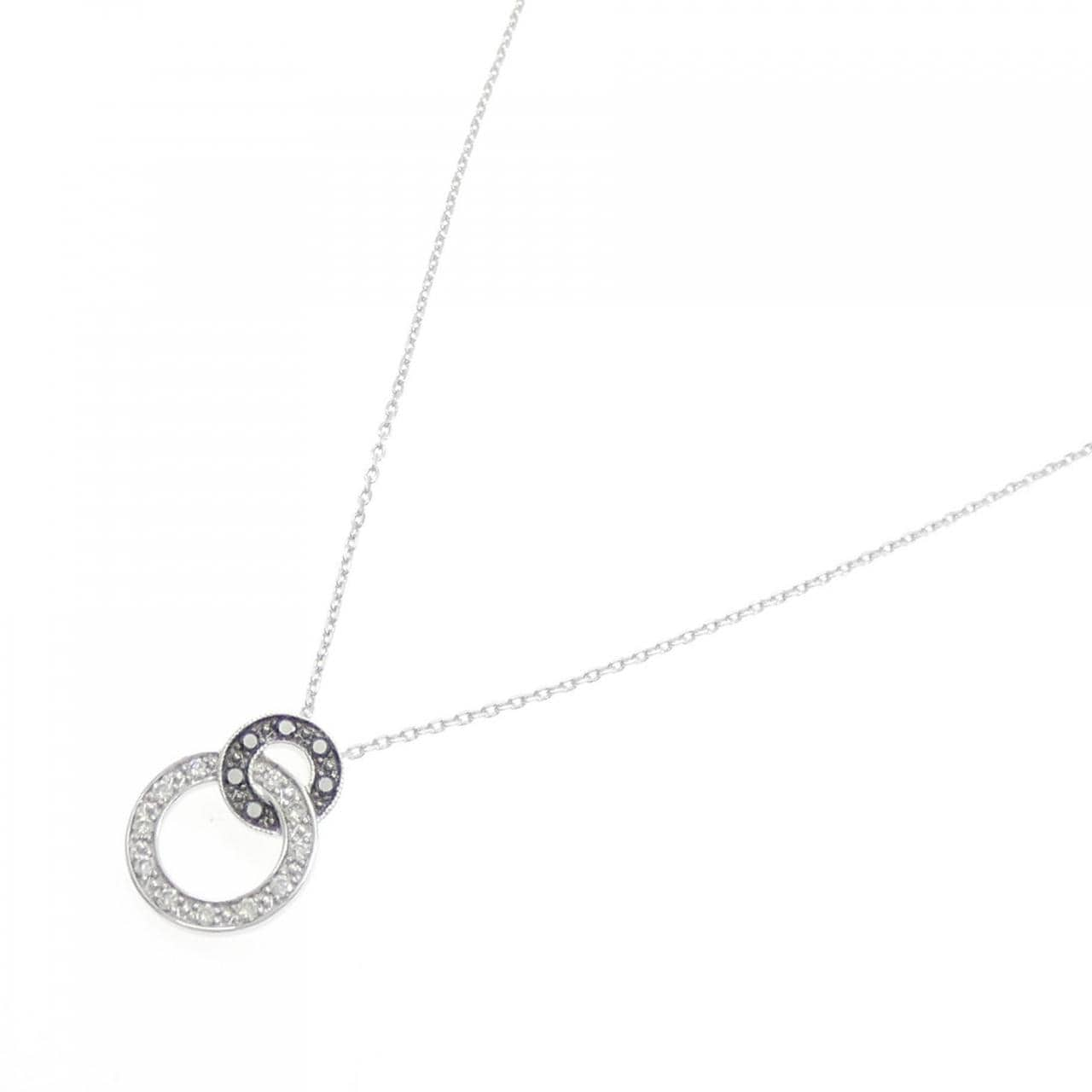 K18WG/K18BG ダイヤモンド ネックレス 0.21CT