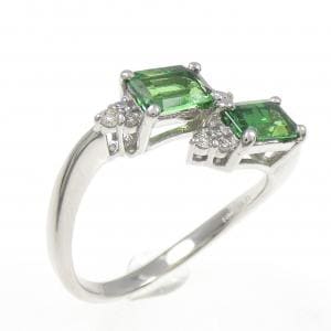【新品】PT グリーンガーネット リング 1.00CT
