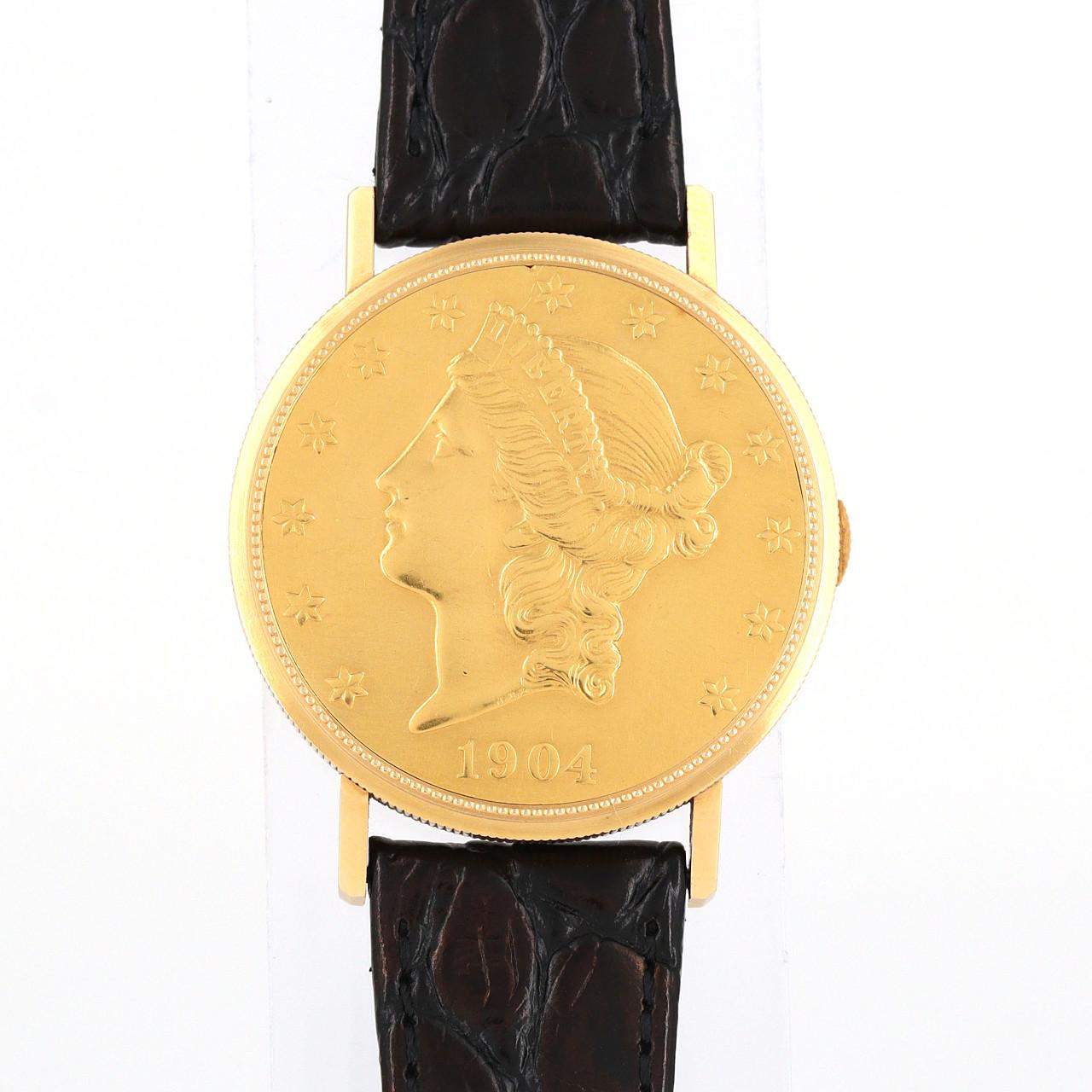 ユリス･ナルダン コインウォッチ･20$ YG YG 手巻