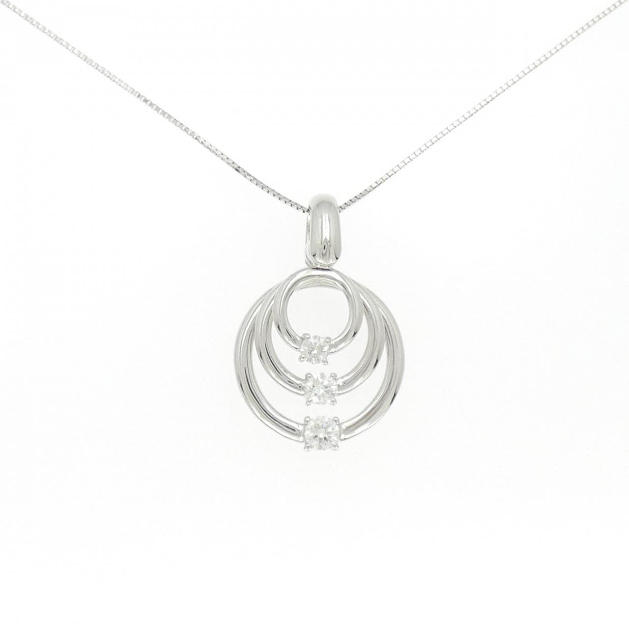 K18WG ダイヤモンド ネックレス 0.50CT